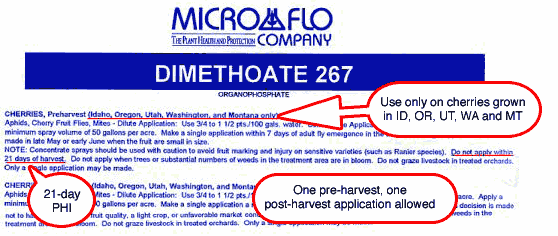 MicroFlo cherries label